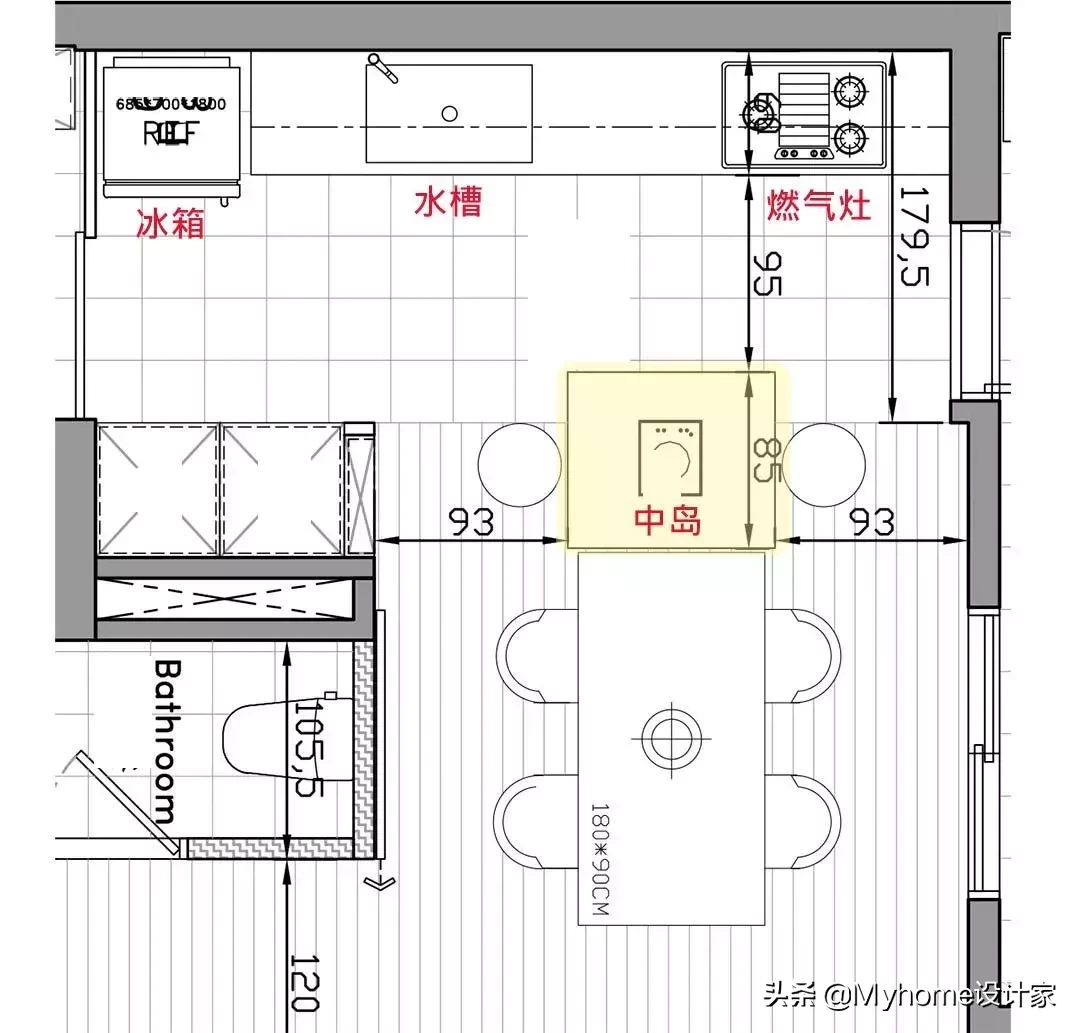厉害!小户型也能有中岛厨房!10种布局挑一个来安排吧