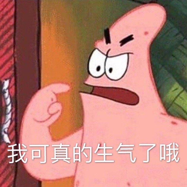 表情包：我可真的生气了