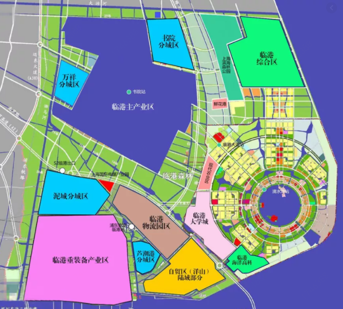 如果分析上海市浦东新区的人口,可以得知:临港新城镇的人口达到了10