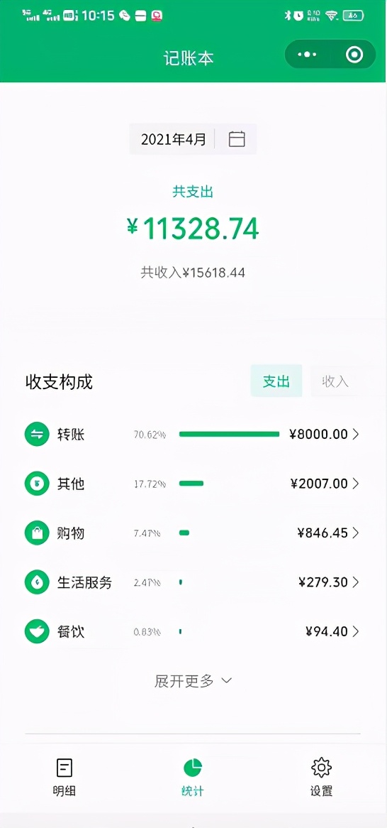 2021微信月账单截图图片