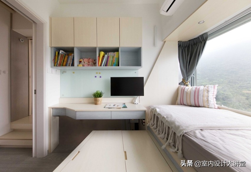 兒童房室內設計到處暗藏玄機，生活才有如此樂趣，香港14 坪木質系機能親子宅