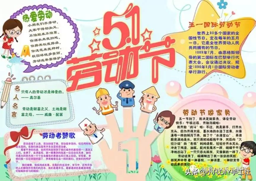 五一劳动节手抄报，这样画最有创意