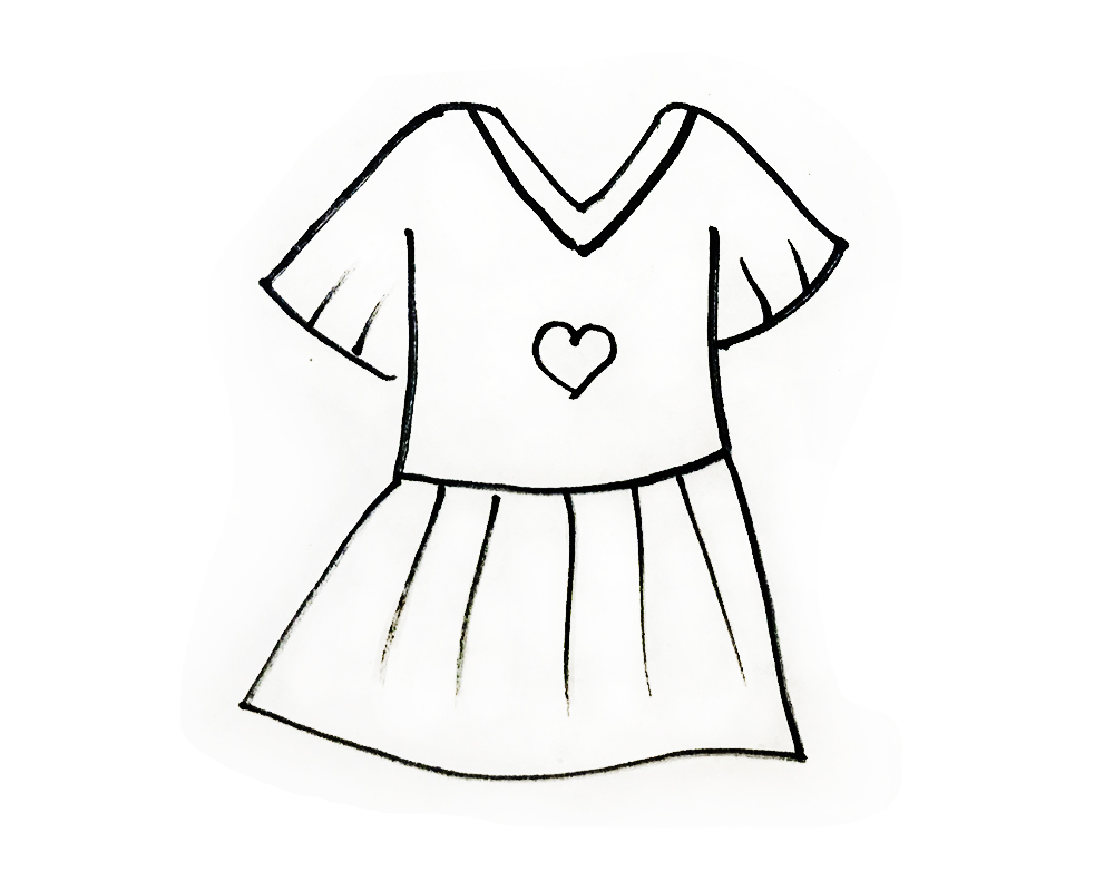 亲子简笔画衣服素材｜10款卡通衣服的画法，跟着步骤，简单易画