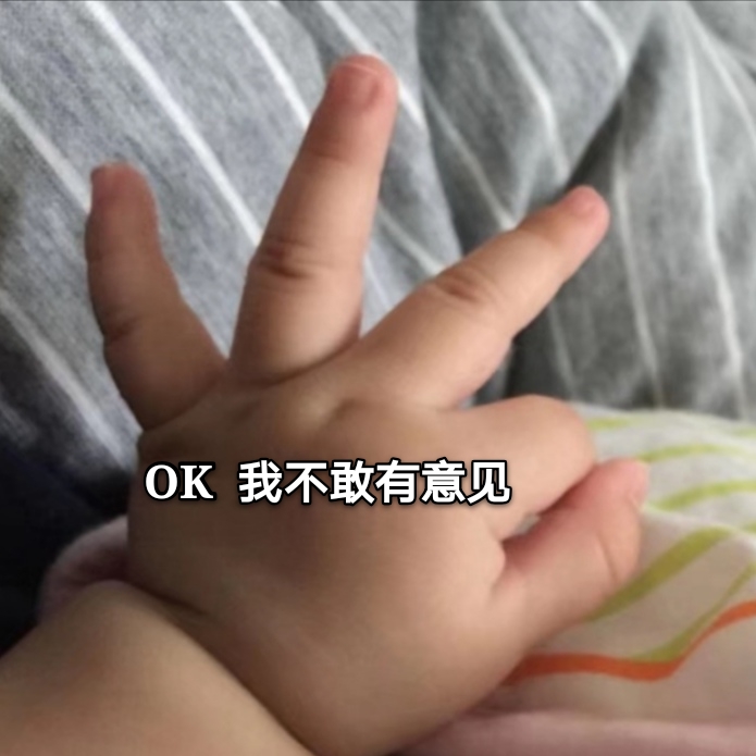 表情包：OK！我不敢有意见