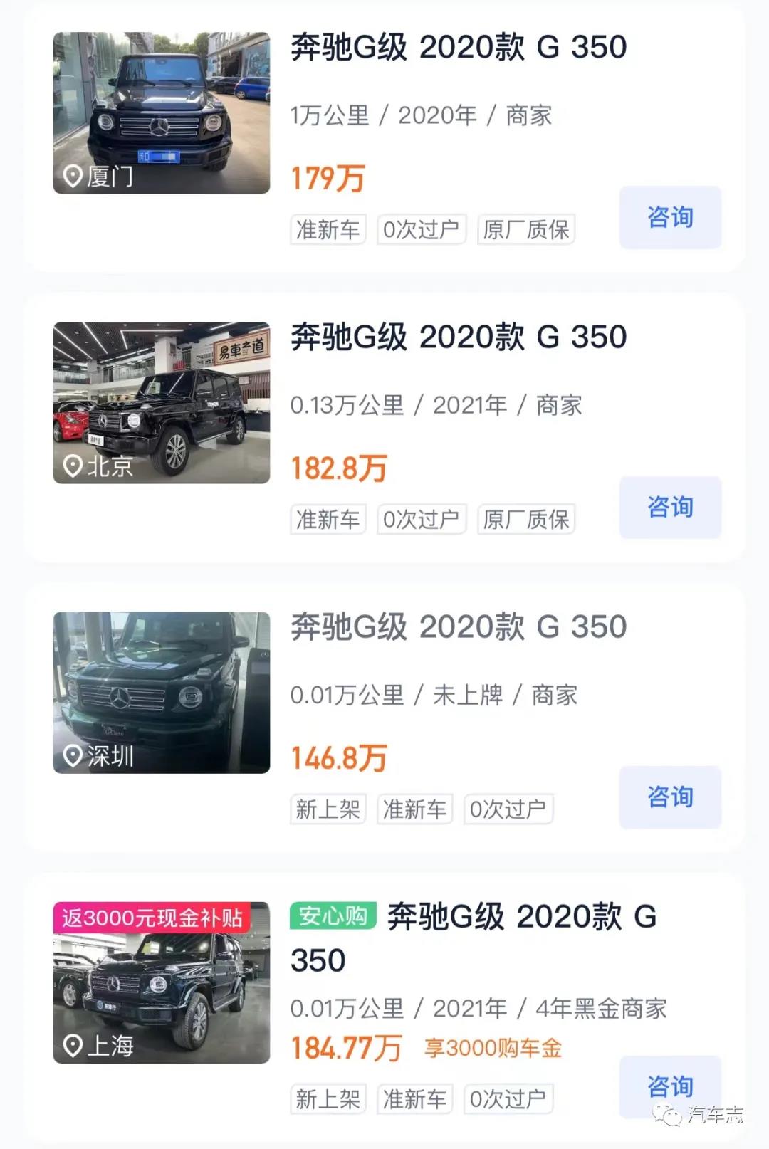 奔驰G350指导价或上调18.9万，史上最贵2.0T涨价到161.88万元