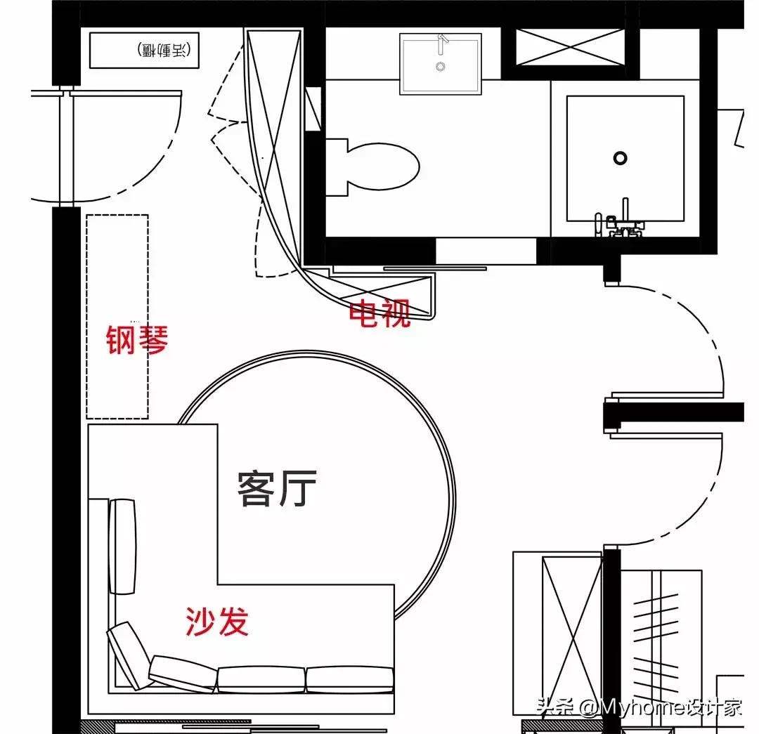 10㎡客厅的10种布局方案，客餐厅一体，小户型还大两倍