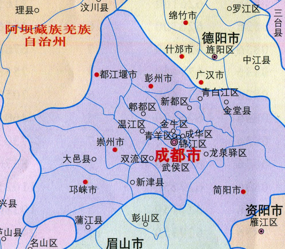 成都各区县人口一览：龙泉驿区134万，金堂县80万