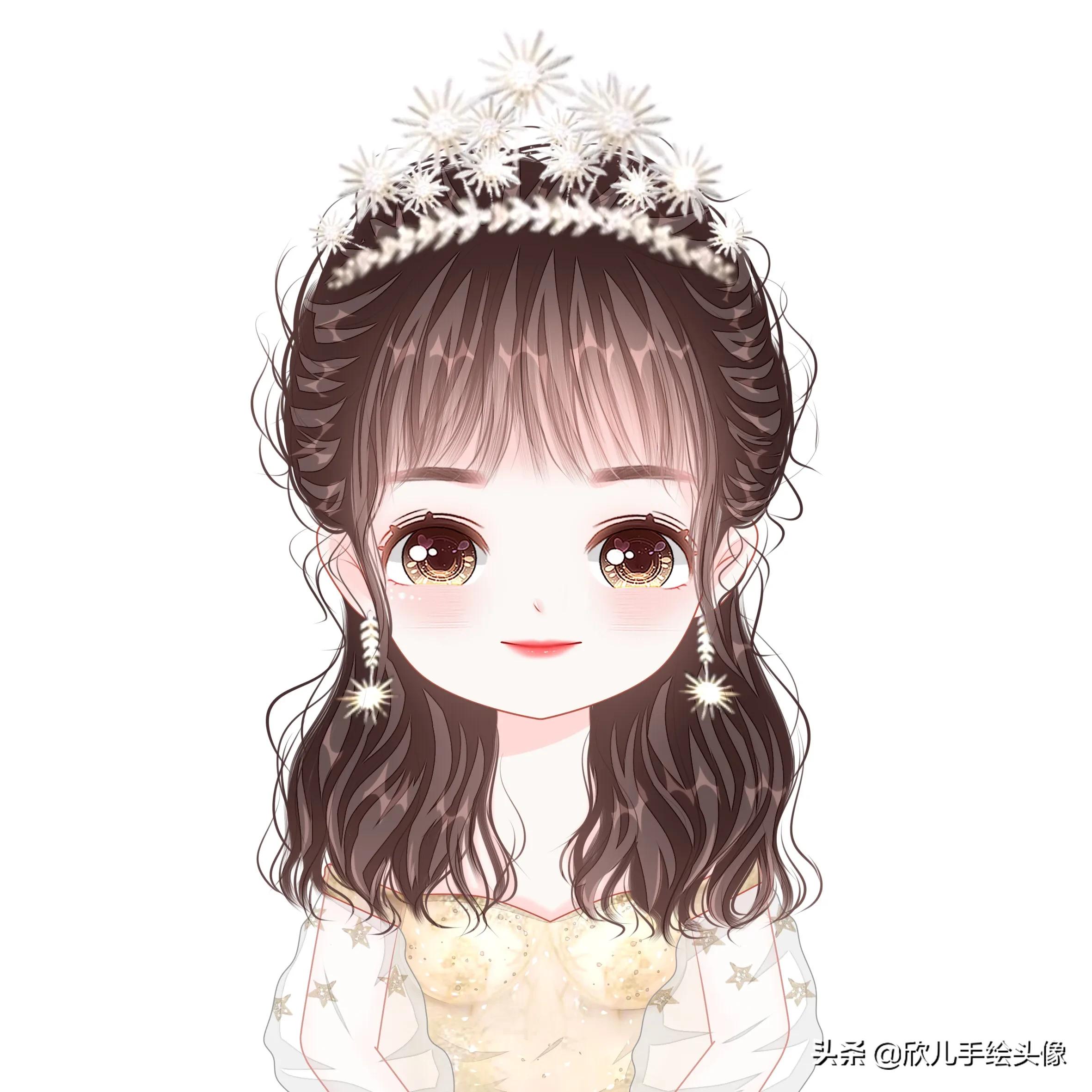 超萌的可爱卡通动漫女生头像,满满的正能量