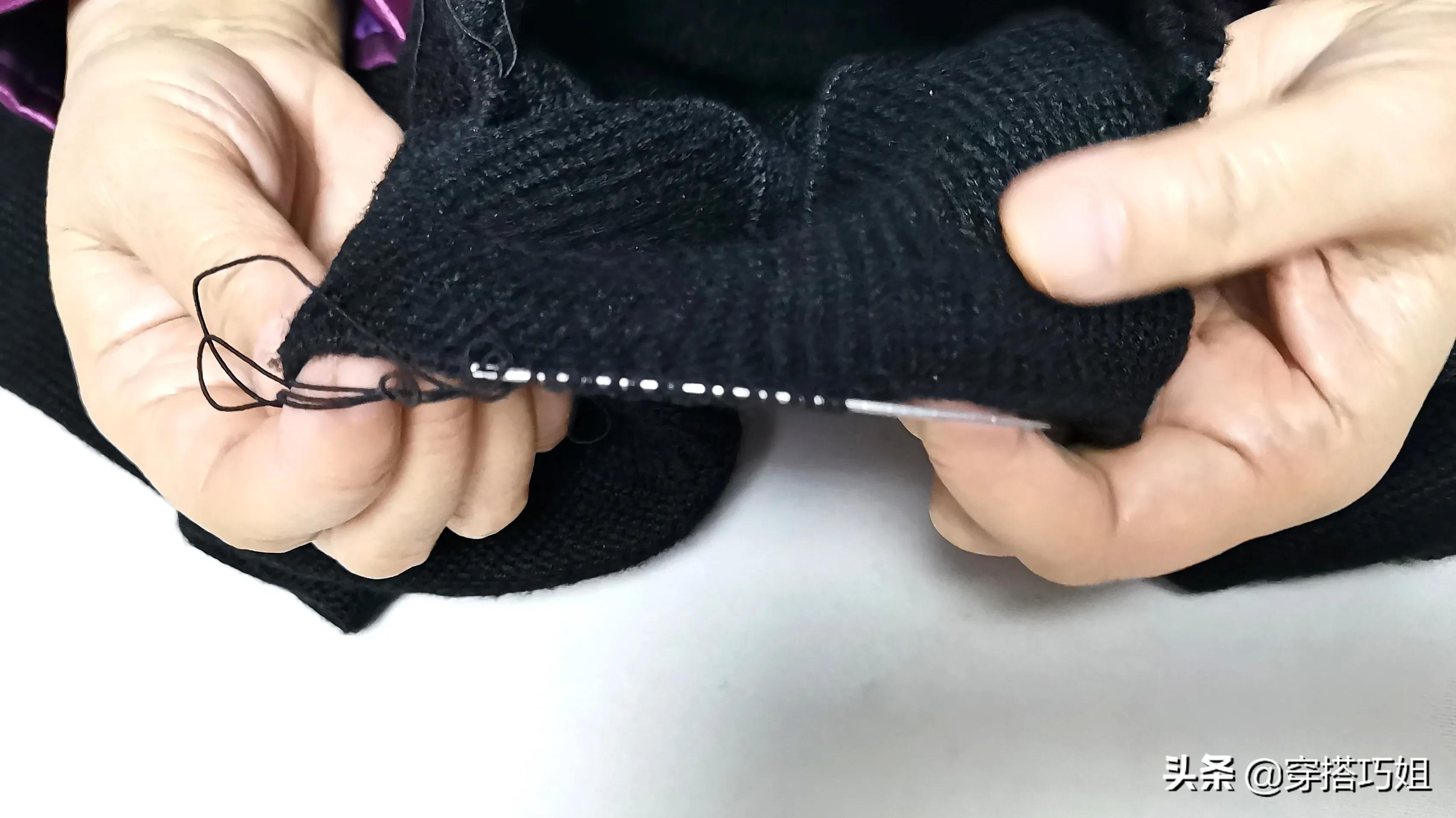 毛衣领口变大怎么缩小（学会这招一条线拯救一件衣服）