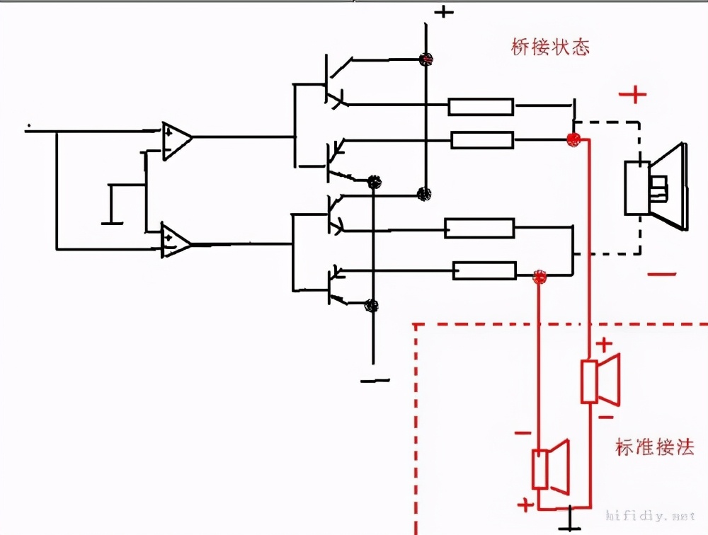 音箱桥接示意图图片