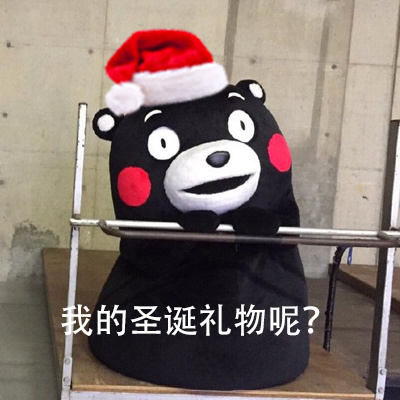 熊本熊要圣诞礼物表情包：有人给我买圣诞礼物吗