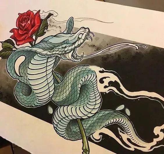 纹身图案分类第4期-动物-蛇