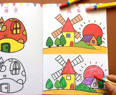 邦臣小红花·0～6岁涂色书我爱简笔画(儿童涂色画涂色书 共4册)汪汪队