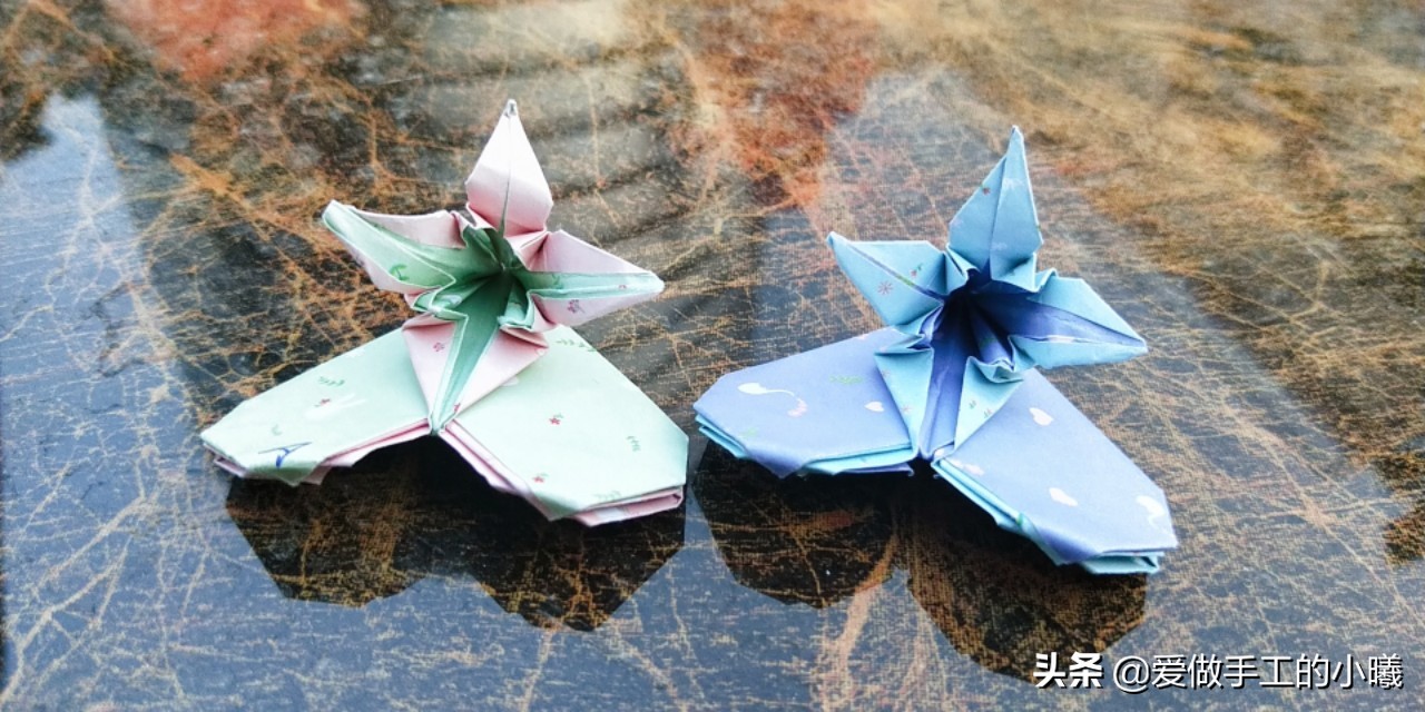 折纸教程:当爱心遇上百合，折个独一无二的心上花，送给Ta