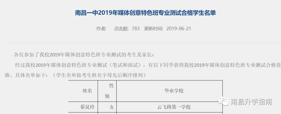 特长生竞争不大？南昌各高中历年特长生专业测试成绩数据汇总