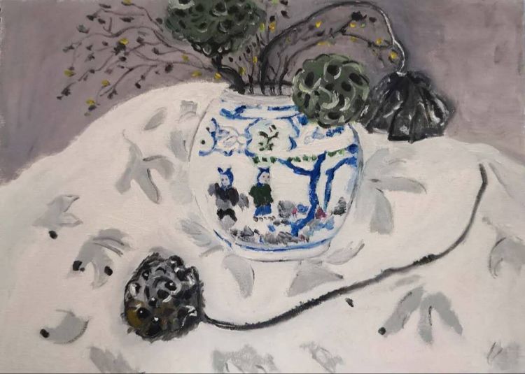 67岁实现儿时梦-常熟老年大学油画班首次开展