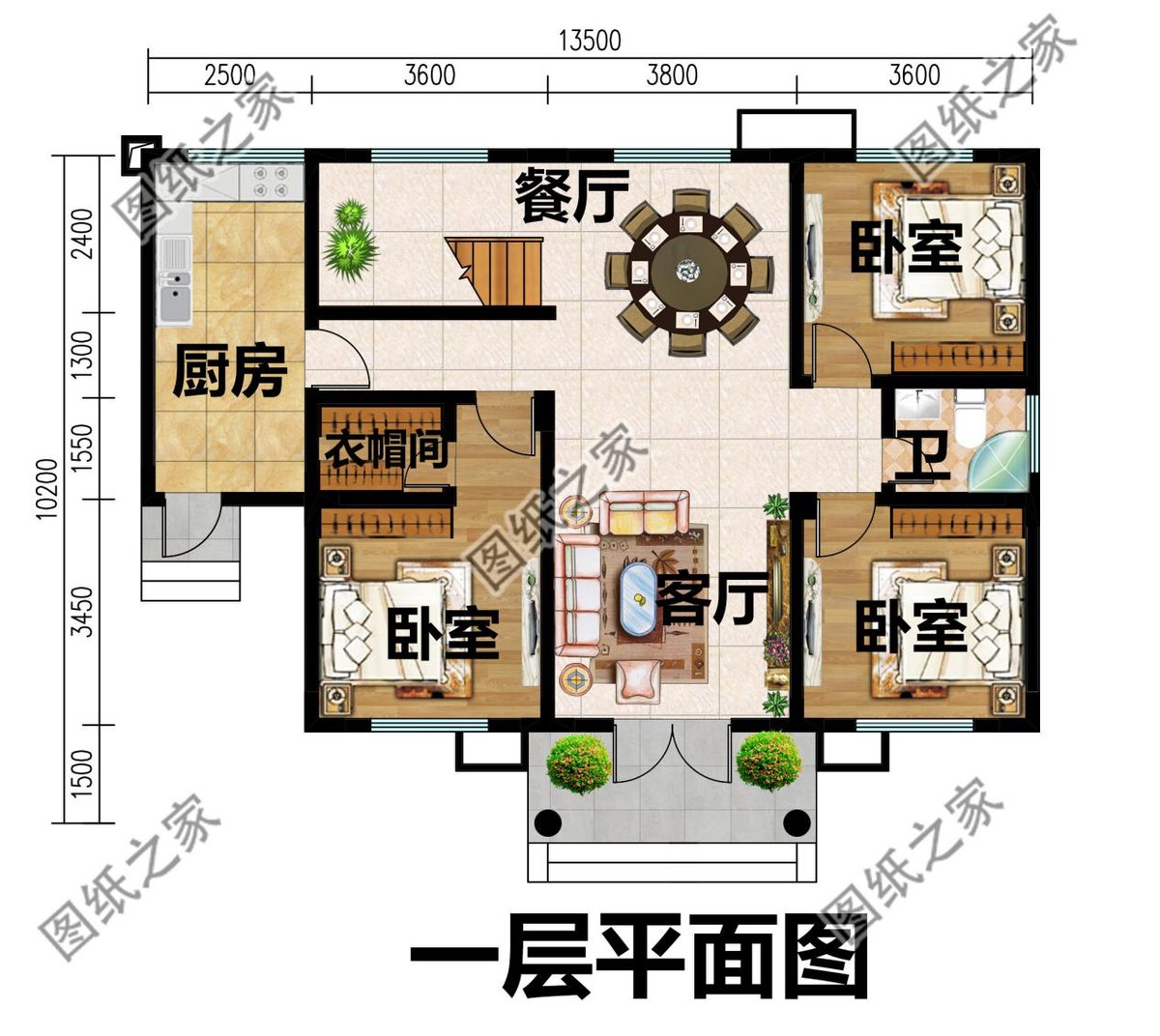 带有罗马柱的农村自建二层别墅，安装后的效果杠杠的，超气派