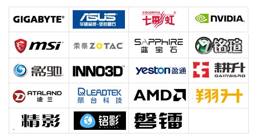 目前市面上在售的显卡品牌