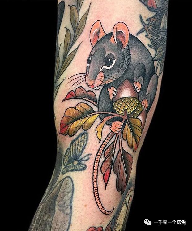 纹身图案分类第9期-动物-老鼠