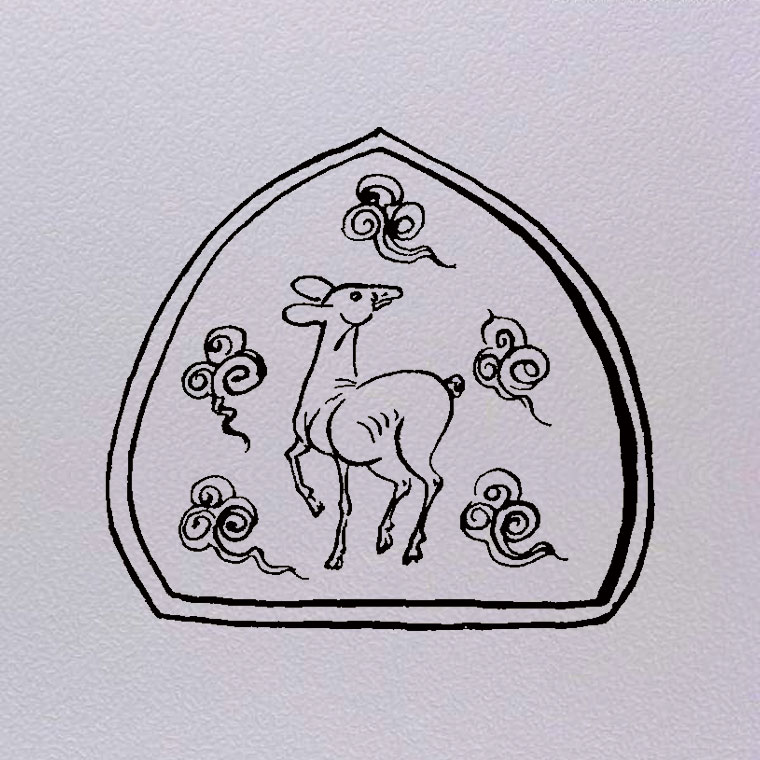 古代视为神物，形似美丽，寓意爱情，代表健康，喻指权利的鹿形象