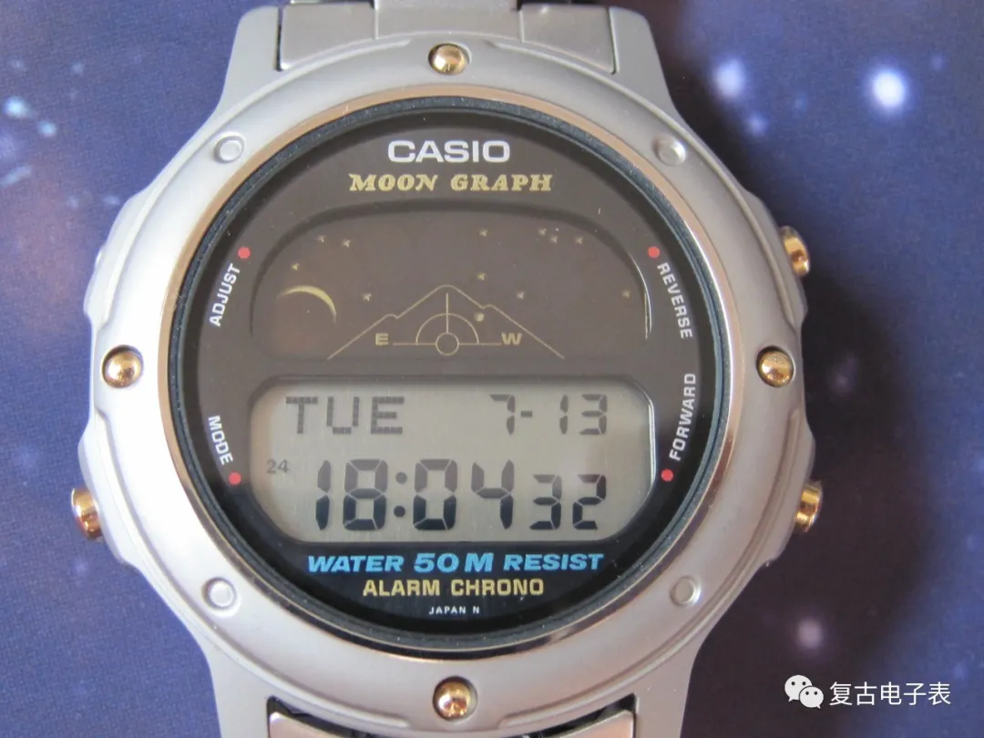 纵观日月星辰的全金属卡西欧——CASIO MOON GRAPH gmw61