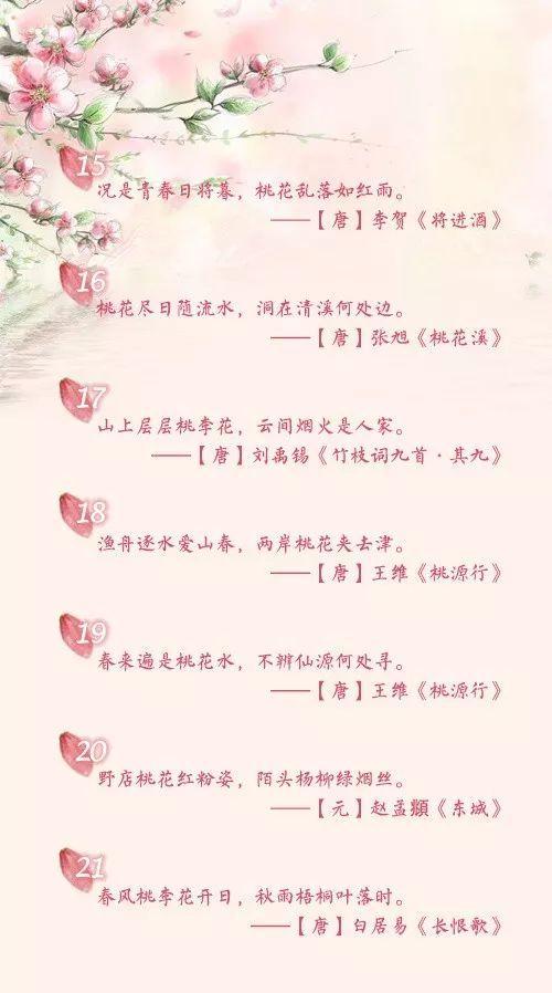 人民日报推荐，关于桃花的60句诗，唱响春的序曲