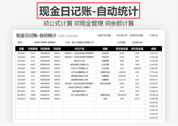 全套Excel财务报表模板，录入数据可直接使用，会计新人入职必备