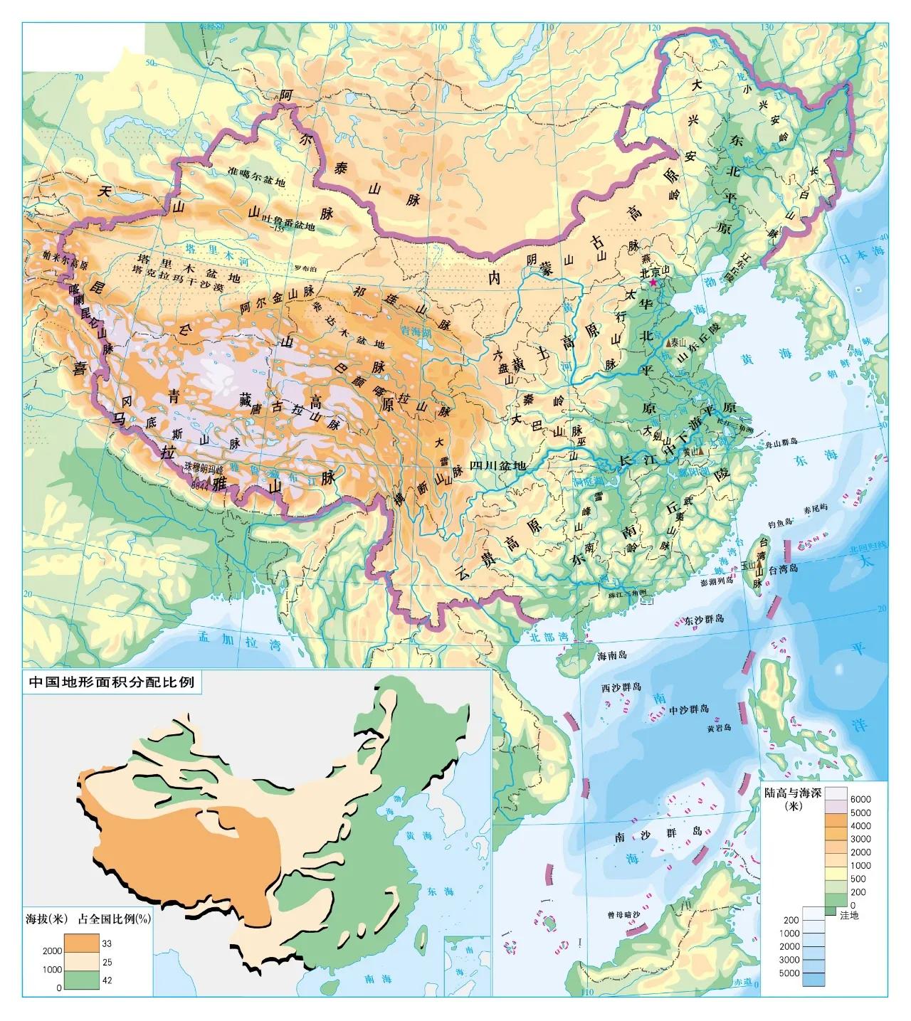 中国气候图分布图(中国地理气候分界线地图集)