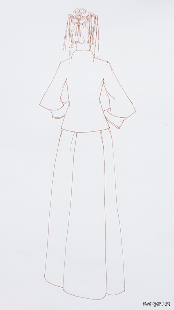 教你画传统的中式婚服,画完想结婚了