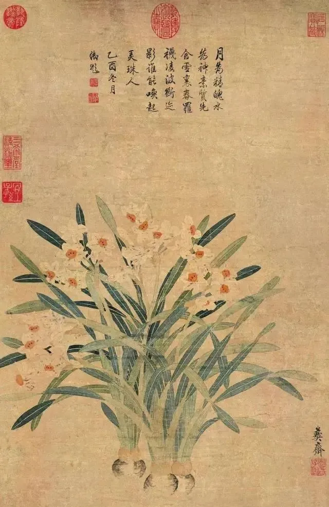 诗如画，画中花，国画水仙，太美啦