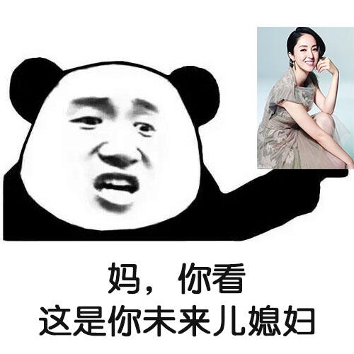 熊猫头表情包妈你看，这是你未来儿媳妇