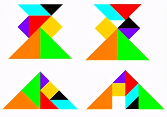 六边形七巧板拼图方法图片