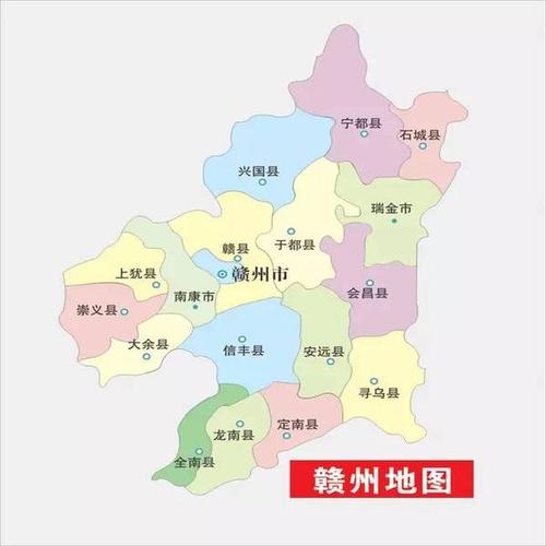 中国江西各市行政区