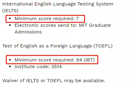 2021年世界顶级名校最新语言成绩要求
