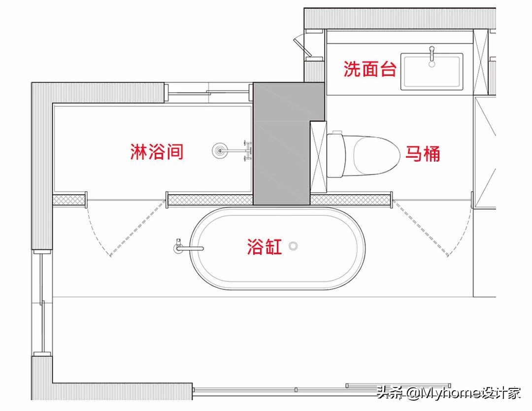 4㎡分离式卫生间的10种布局，二三四分离，好用到哭