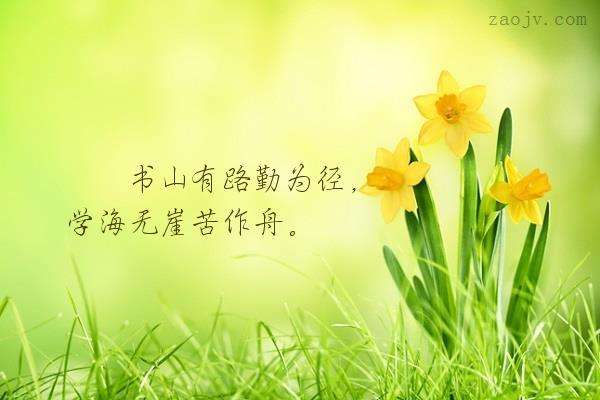 《书山有路勤为径，学海无涯苦作舟》还有类似的句子吗？