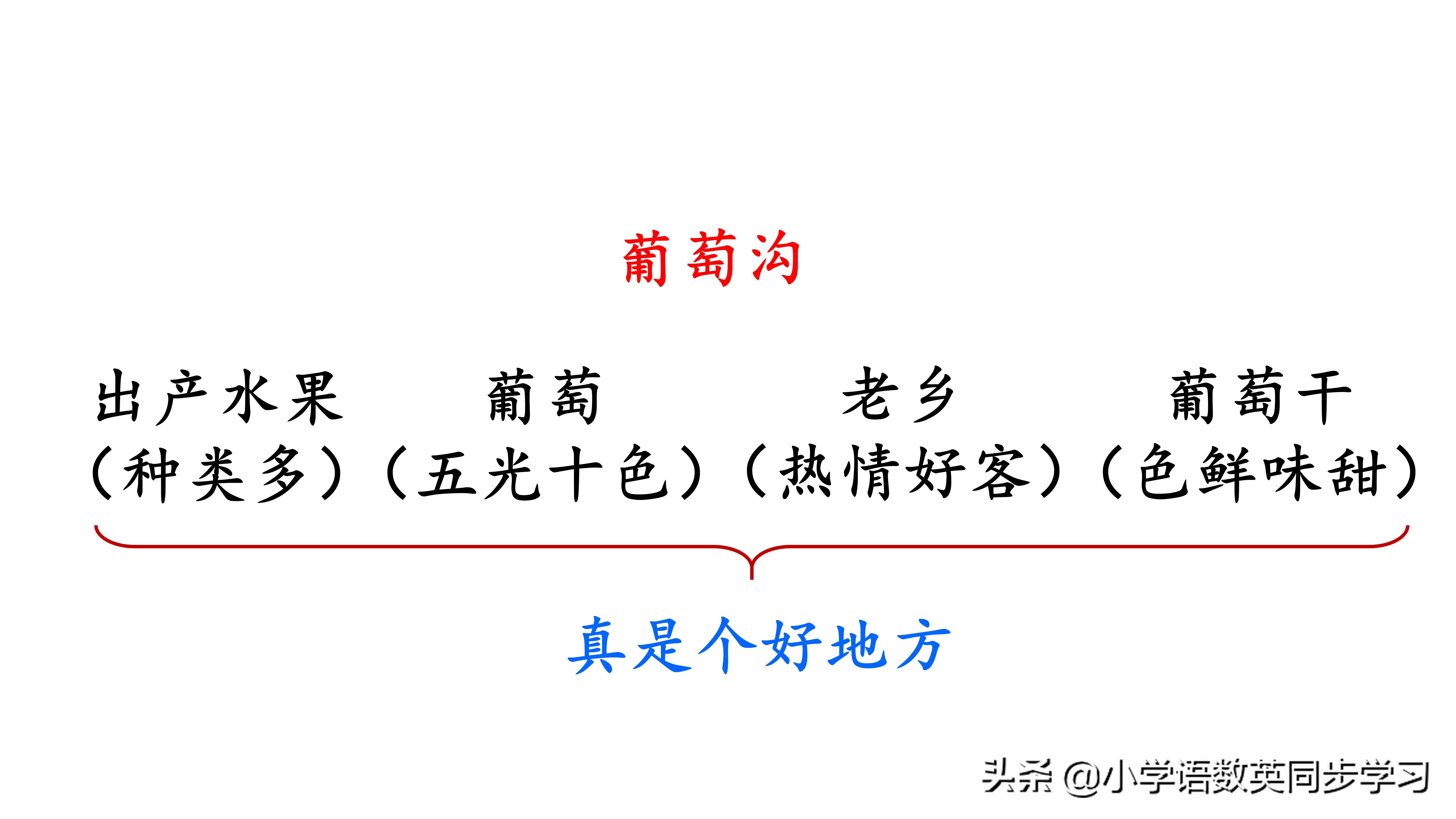 小学语文二年级上册课文11《葡萄沟》超详细教师笔记