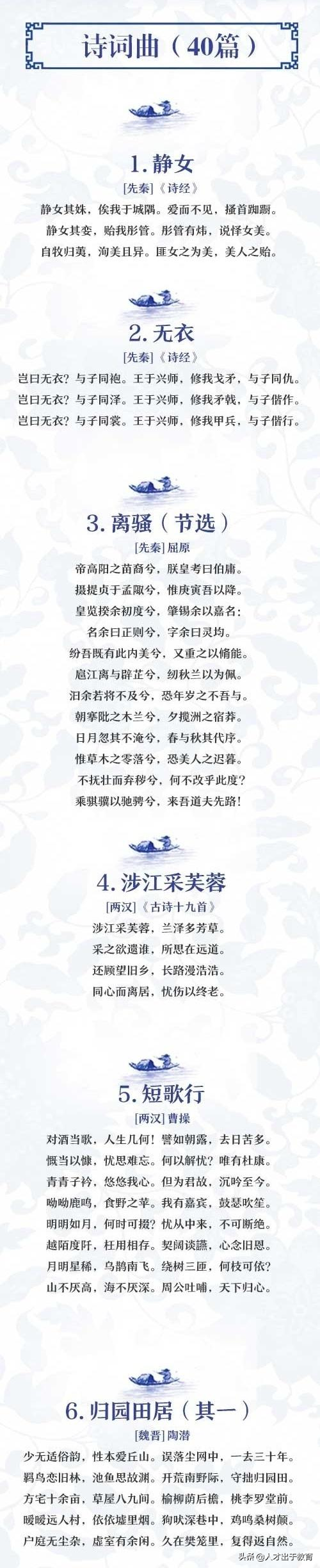 高考语文必背古诗词（学霸分享）