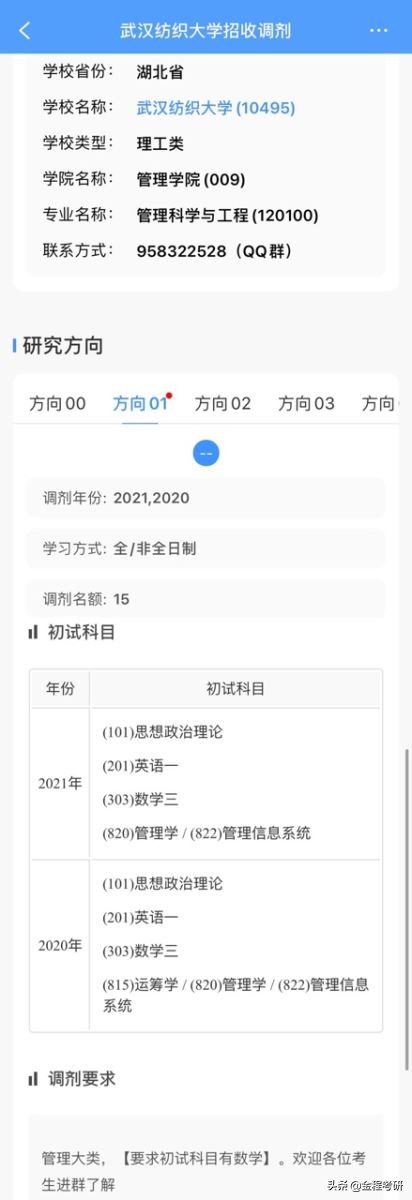 2021考研院校金融经济类专业调剂信息汇总，持续更新
