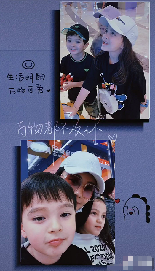 马雅舒与混血儿女幸福合照，8岁米雅长成妈妈翻版，爱登又酷又帅