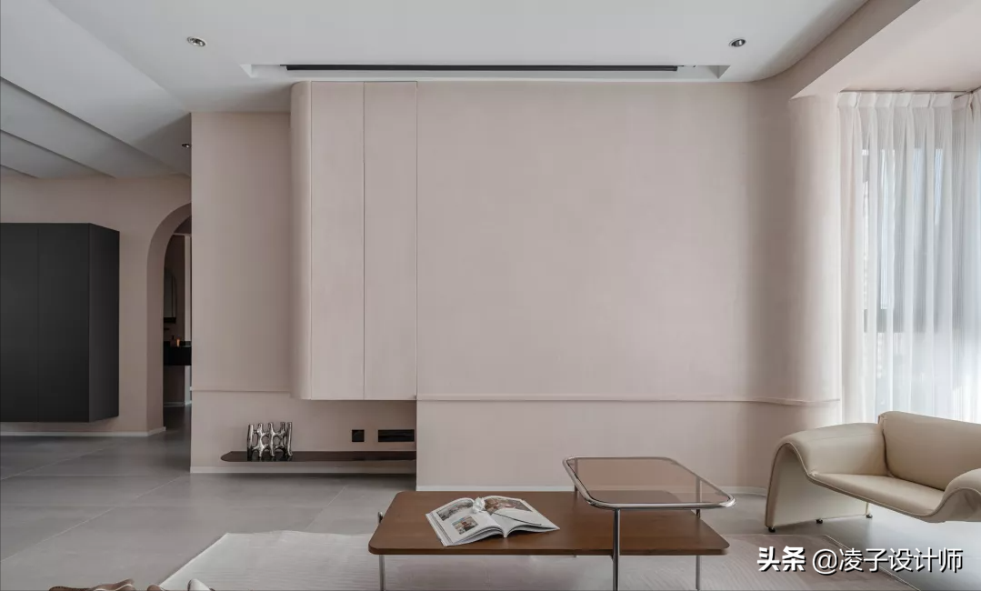 107㎡简约柔和粉色美宅，一进门，温柔浪漫的气息就扑面而来