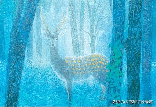 林深时见鹿，海蓝时见鲸，梦醒时见你。