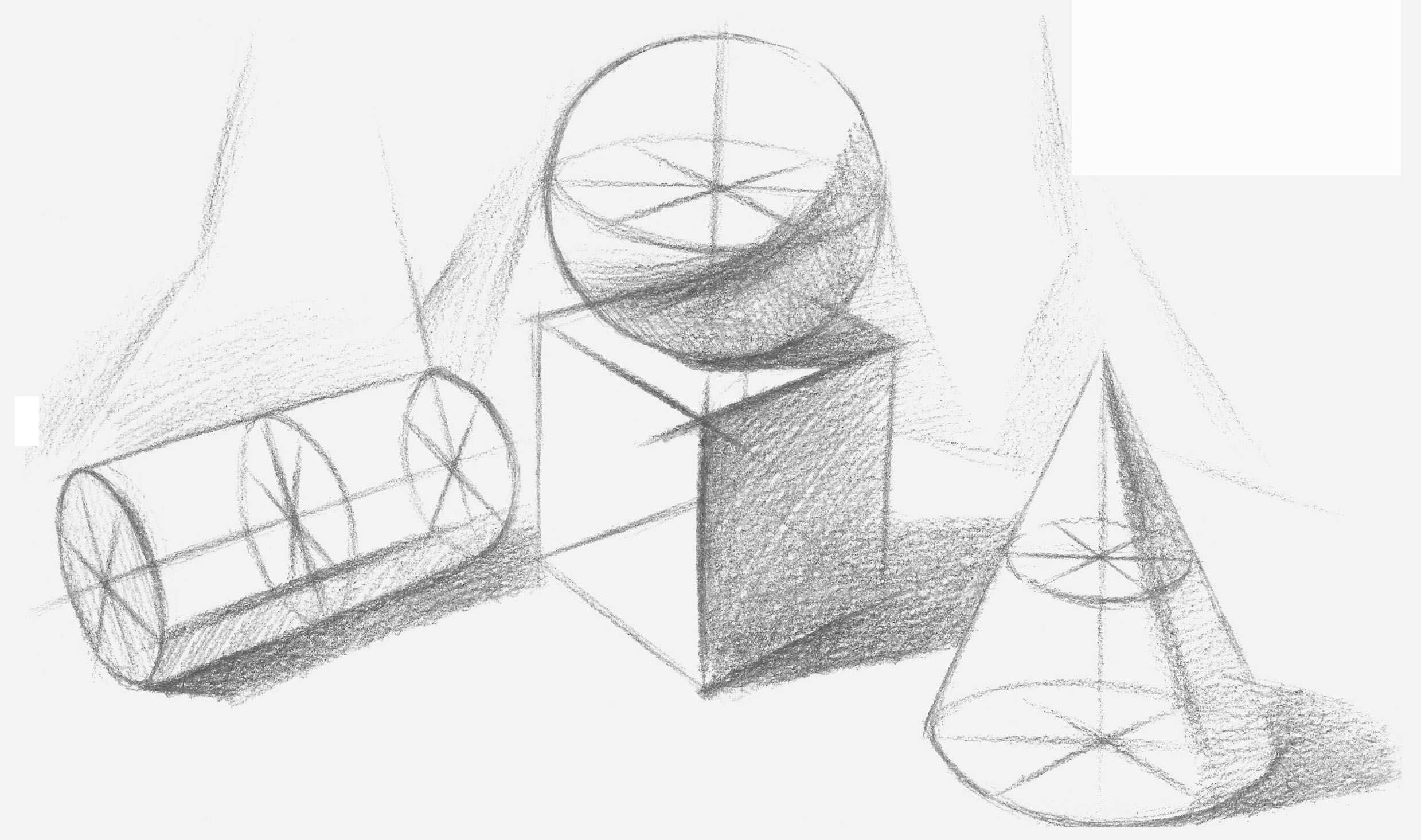 几何体结构素描怎么画?分步骤图解示范教你,适合0基础临摹学习