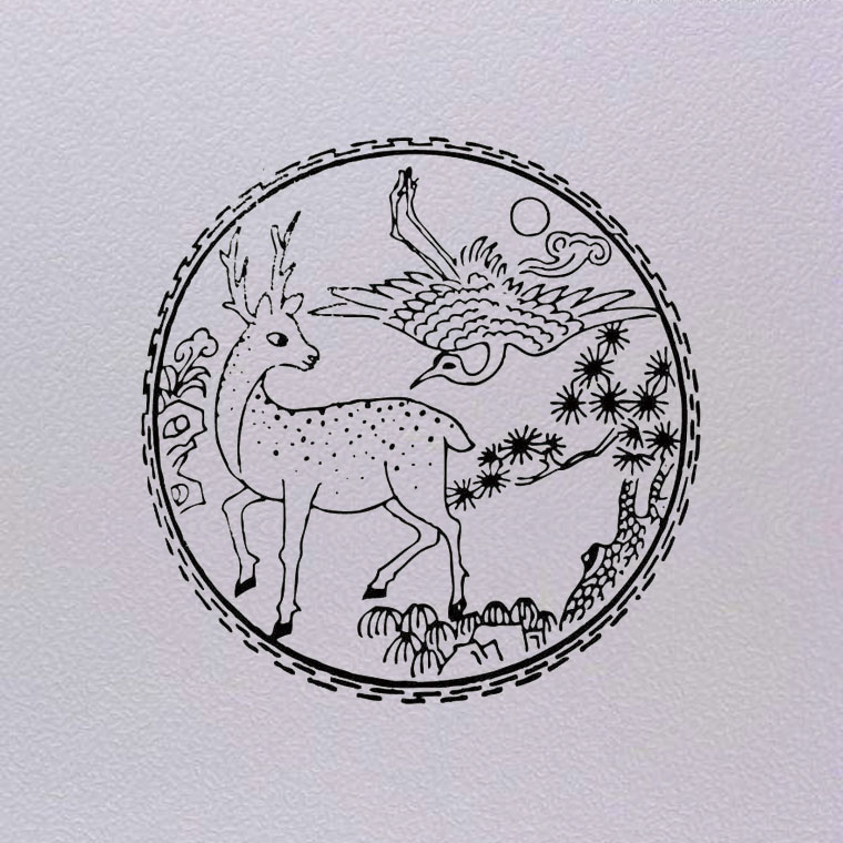 古代视为神物，形似美丽，寓意爱情，代表健康，喻指权利的鹿形象