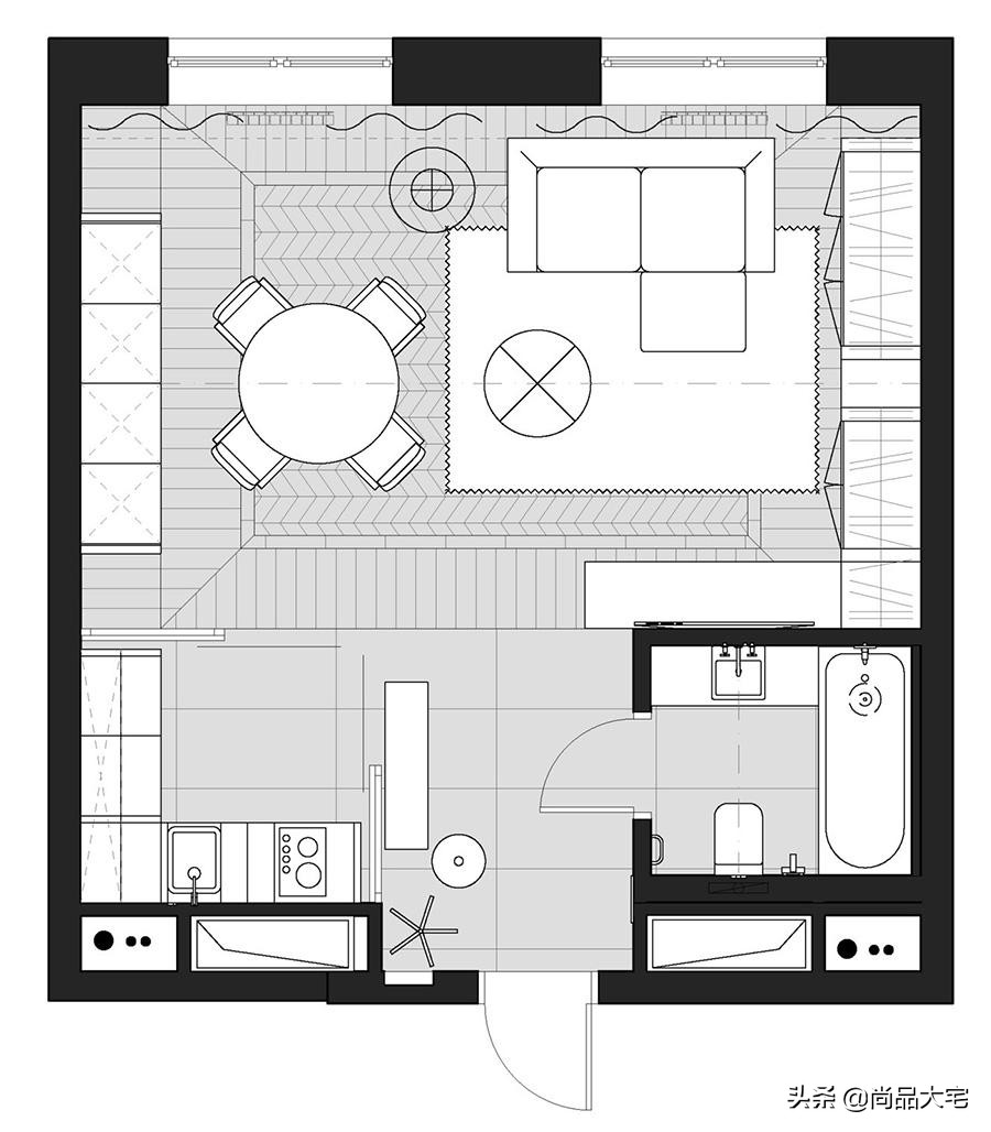 28岁女孩的38㎡公寓，既是家也是工作室，全屋大白墙宽敞大气