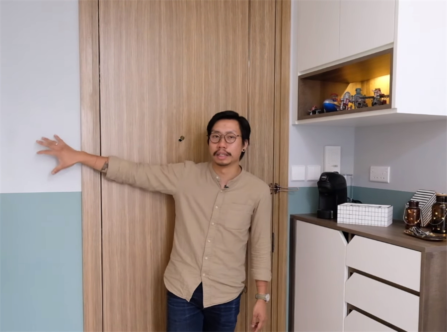 香港夫妻简装31㎡蜗居，“鸳鸯色”墙面烘托北欧风，小户型也精致