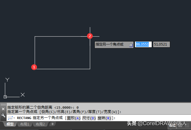 cad倒角怎么画（CAD画矩形一直倒角模式，要怎么还原设置）