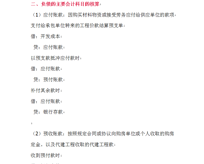 房地产企业帐务处理大全，内容全面，非常实用，老板看了都佩服