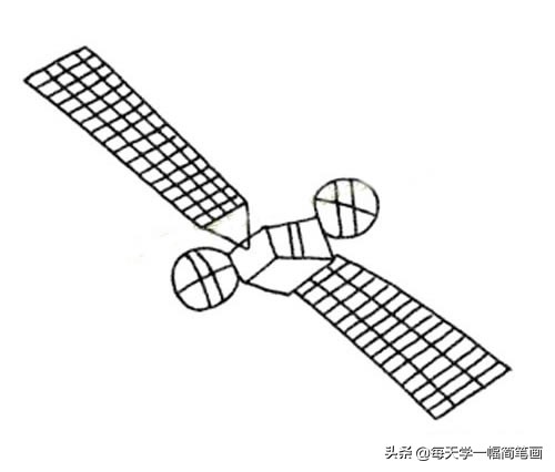 每天学一幅简笔画--人造卫星简笔画图片大全