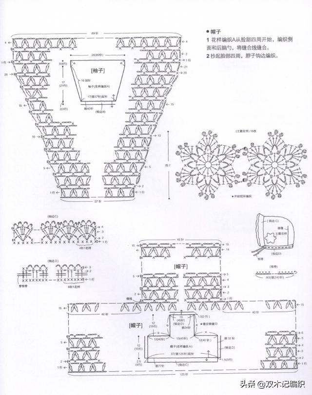 3款活泼可爱的宝宝编织套装，附详细图解，宝妈们都说好看